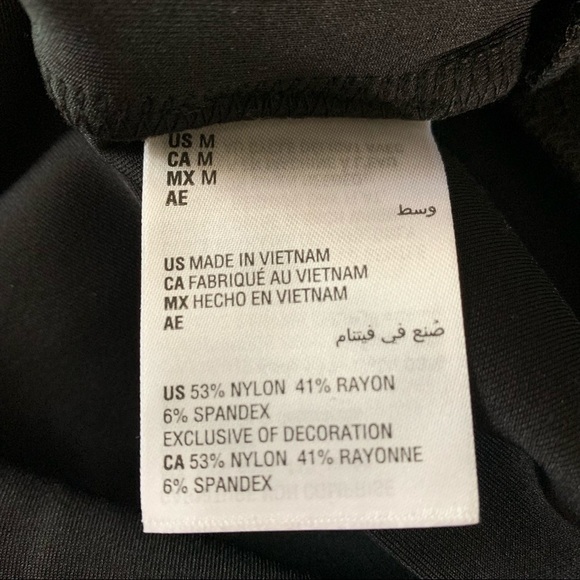 Alfani New With Tags Black Top with Silver Stripe Down Sleeves Casual Dressy - Picture 5 of 7